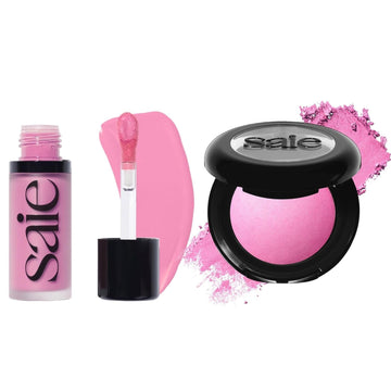 Saie Cheek Flush Duo - Dew Liquid Blush (.40 oz, Baby), SuperSuede Baked Powder Blush (.01 oz, Bella) - Layerable, Skin-Nourishing Blushes for a Seamless Radiant Finish SaieAu supplements