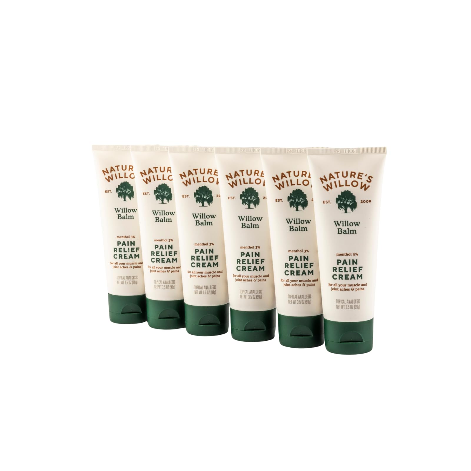 Nature's Willow Willow Balm Natural Pain Relief Cream for Muscles & Joints | Fast-Acting with Willow Bark & Menthol | Free from Artificial Fragrances & Dyes | 6-Pack | 3.5 fl oz Nature's WillowAu supplements