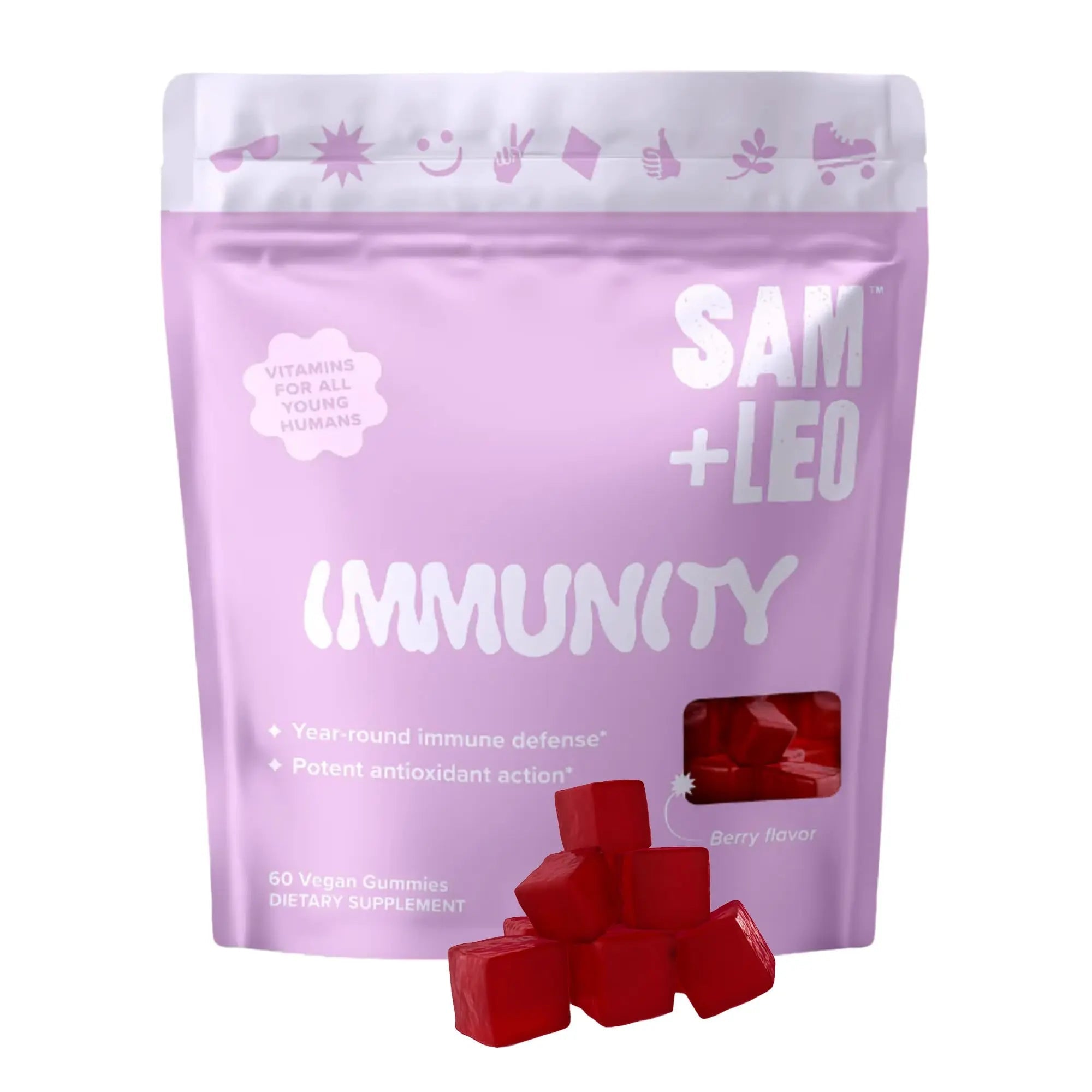 SAM+LEO Immunity Gummies with Elderberry, Echinacea, Zinc & Vitamin C for Kids & Teens – Immune Support Supplement Gummies | SAM+LEOAu supplements