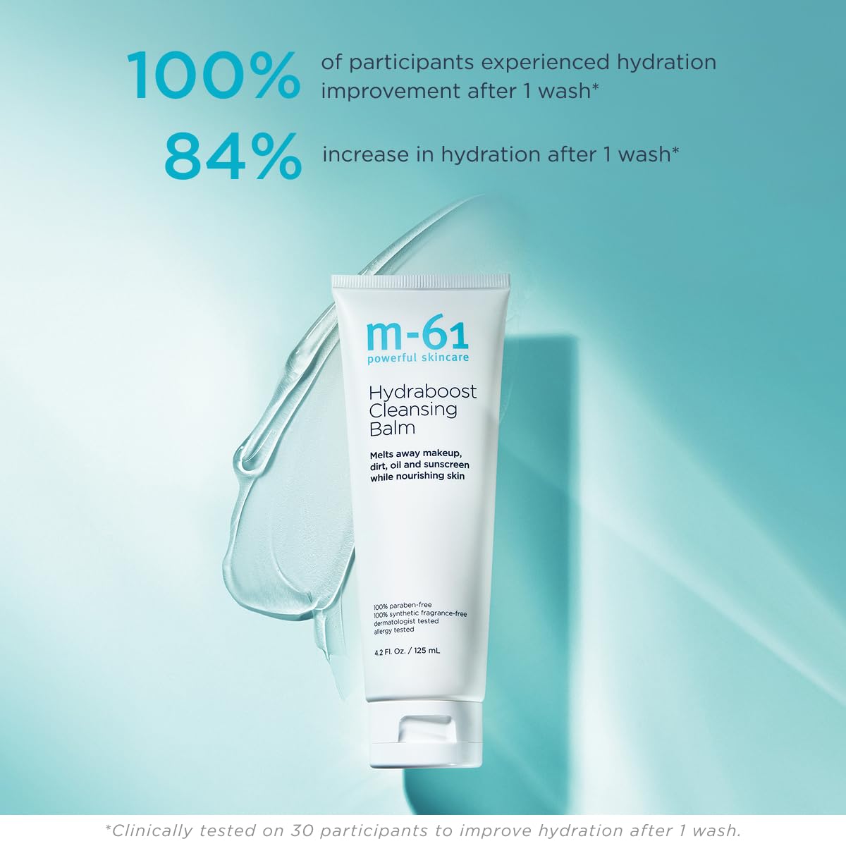 m-61 Hydraboost Cleansing Balm | Makeup Removing Cleanser Balm Melts Away Dirt, Oil, and Sunscreen | Fragrance Free | Derm & Allergy Tested | Made in USA | 4.2 Fl Oz m-61Au supplements