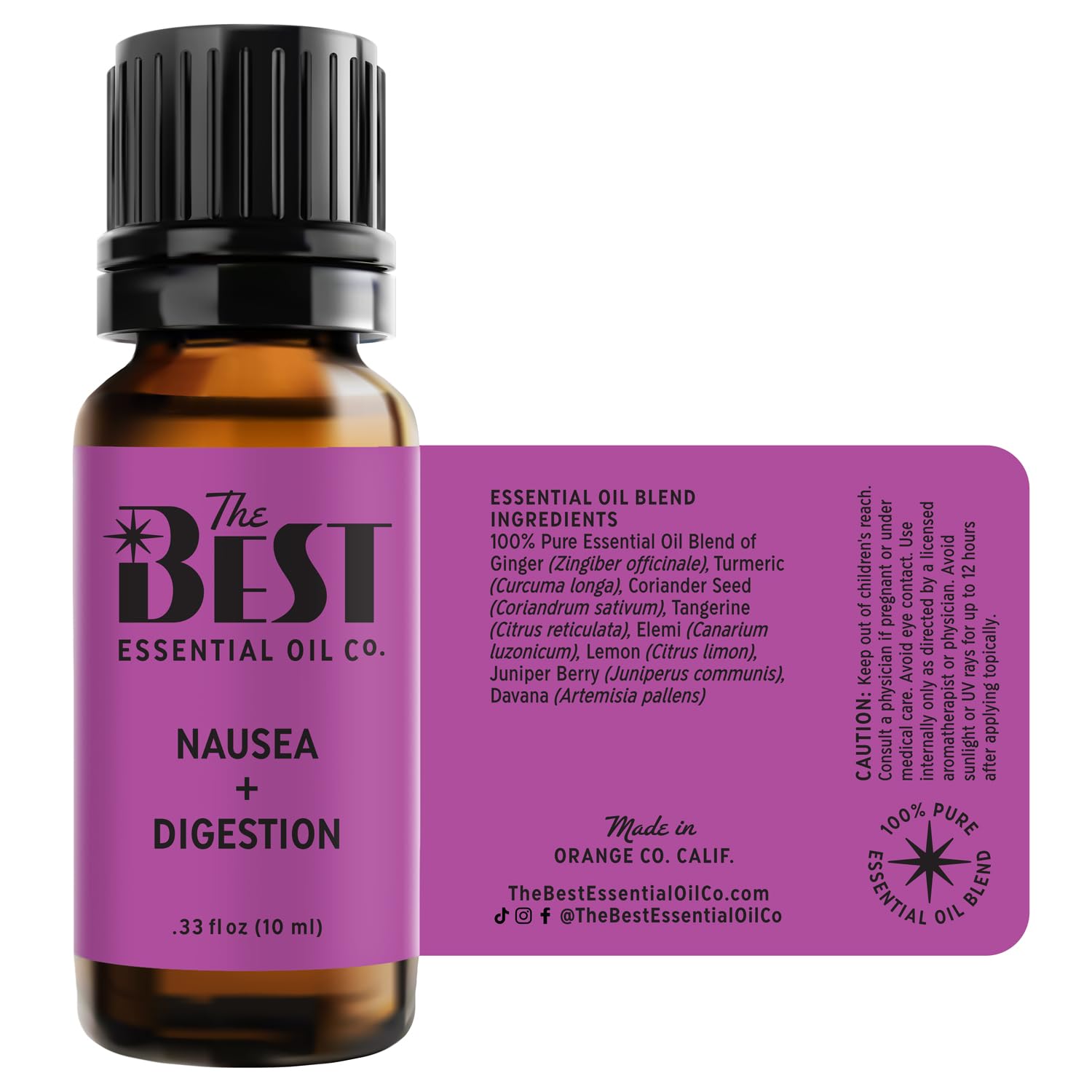 The Best Nausea + Digestion Essential Oil Blend- Premium Grade- 100% Pure & Natural for Aromatherapy The Best Essential Oil CoAu supplements