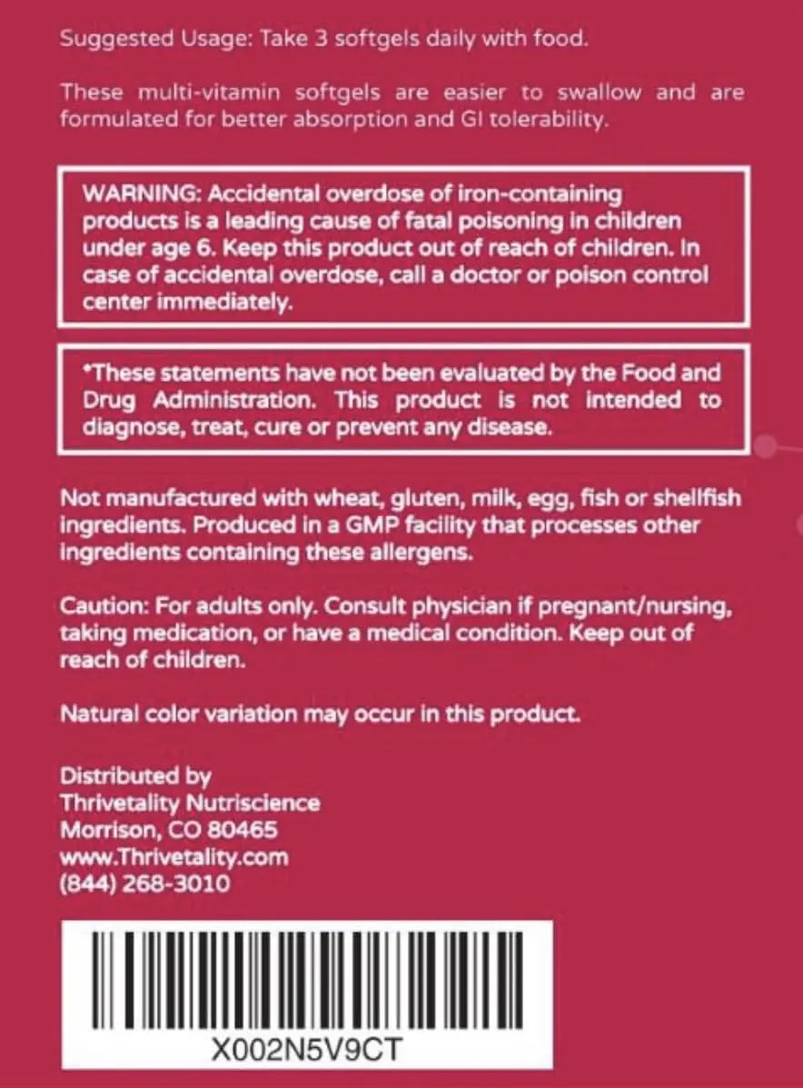ONE Woman Bio-Optimized Multi-Nutrient by Thrivetality | Women's Multivitamin | #1 Physician Formulated | Science Based | Clinically Proven | Thrivetality NutriscienceAu supplements