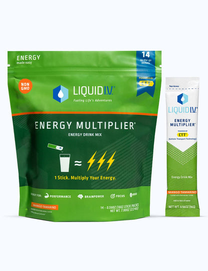 Liquid I.V. Hydration + Energy Multiplier - Mango Tamarind - Hydration Powder Liquid I.V.US supplements