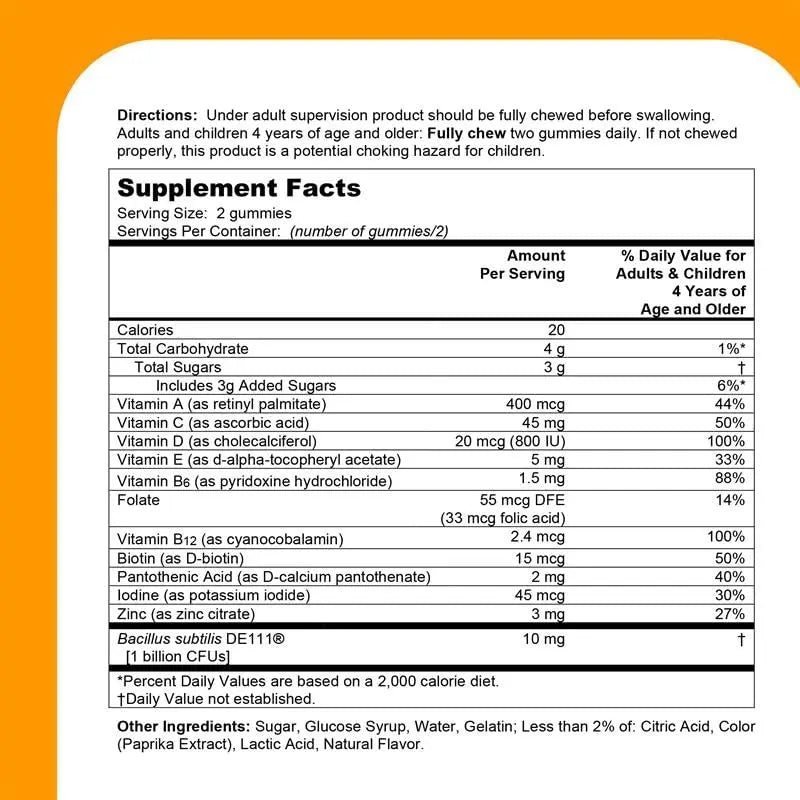 One A Day Kids Multivitamin with Probiotic, Multivitamin Gummies, Kids Probiotic for Digestive Health, Gummy Vitamins ONE A DAYAu supplements
