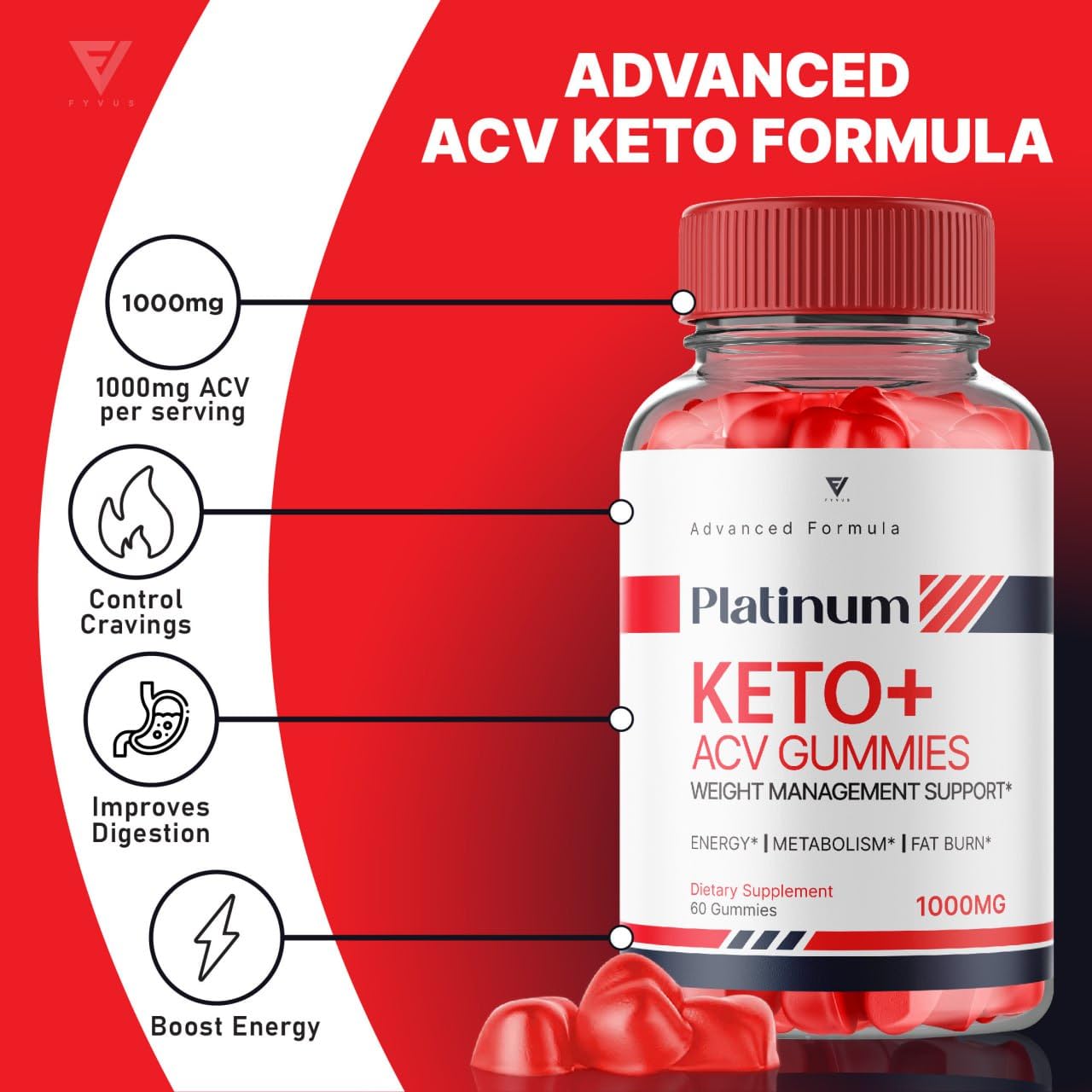 (3 Pack) Platinum Keto ACV Gummies, Platinum Keto ACV Gummies Advanced Weight Loss KohzieUS supplements