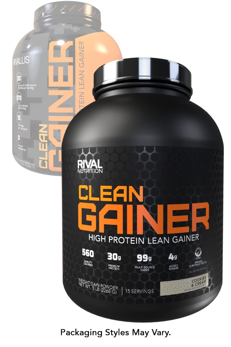 Rivalus Clean Gainer - Cookies & Cream, 5lbs RivalusUS supplements