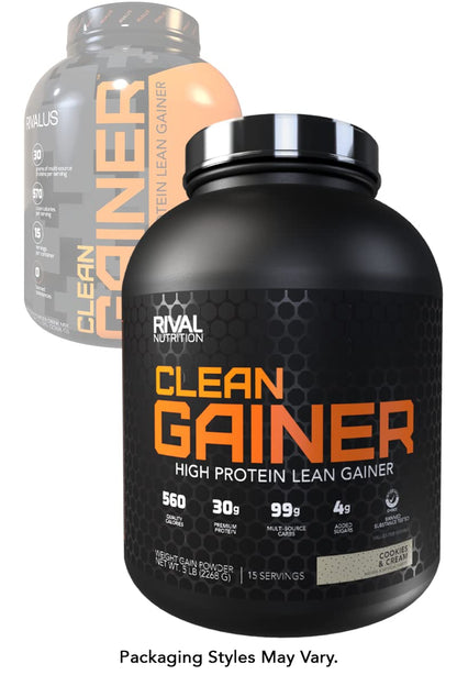 Rivalus Clean Gainer - Cookies & Cream, 5lbs RivalusUS supplements