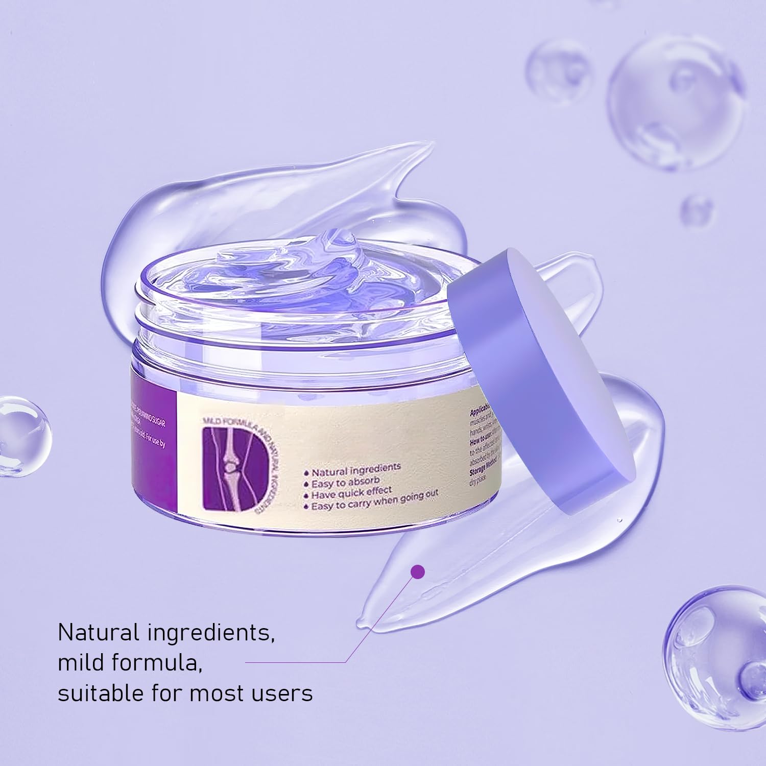 Soothing Relief Massage Gel, Joint Gel Purple Gel Cooling Activities Throughout The Body, Soothing Knees, Lumbar, Neck, Back, Shoulders, Hands, and Feet iaredonAu supplements