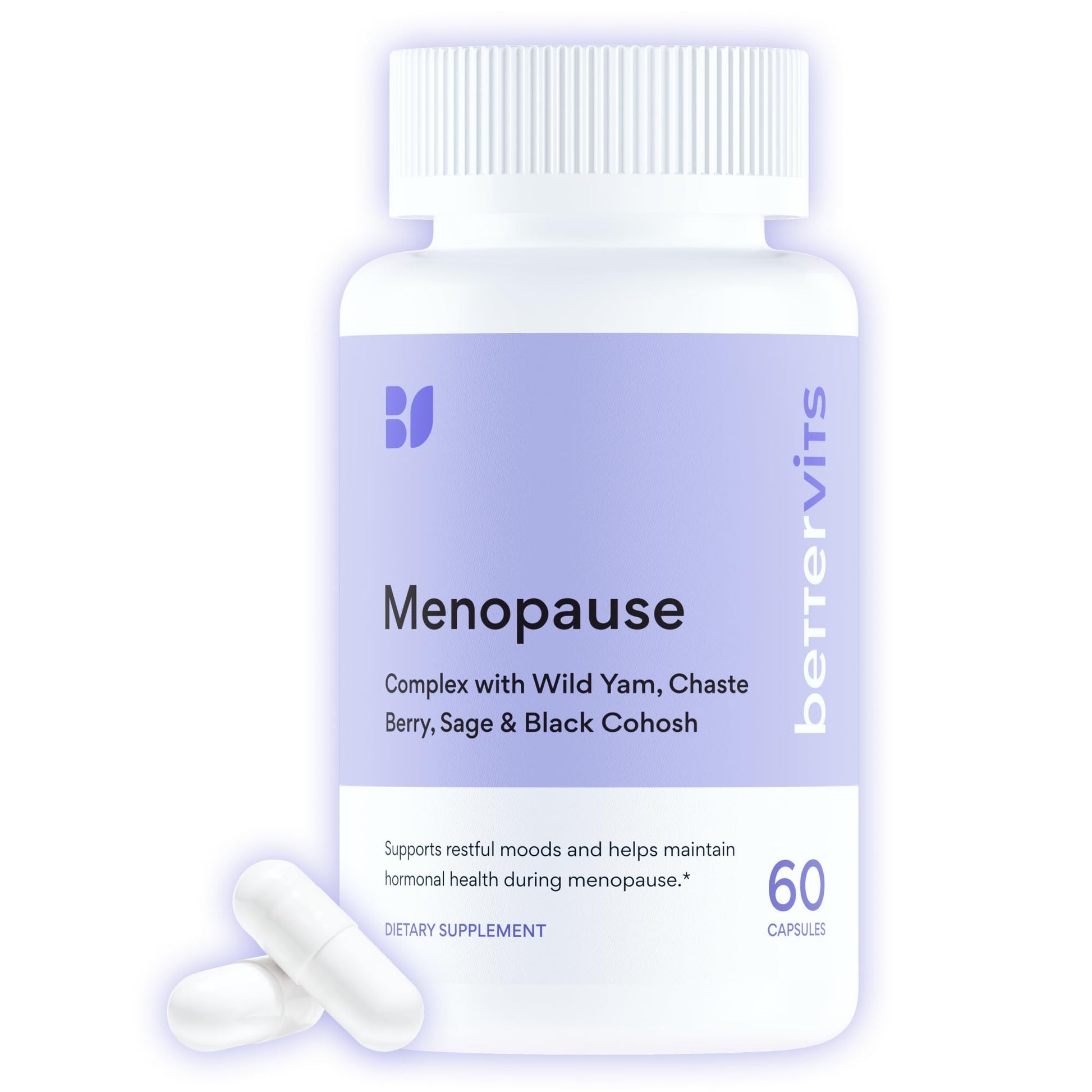 Bettervits Menopause Supplements for Women with Ashwagandha and Zinc | Hormone Balance Support with Vitamins D3 B6 B12 for Hot Flashes | Perimenopause Supplements for Monthly Wellness - 60 Capsules BettervitsAu supplements