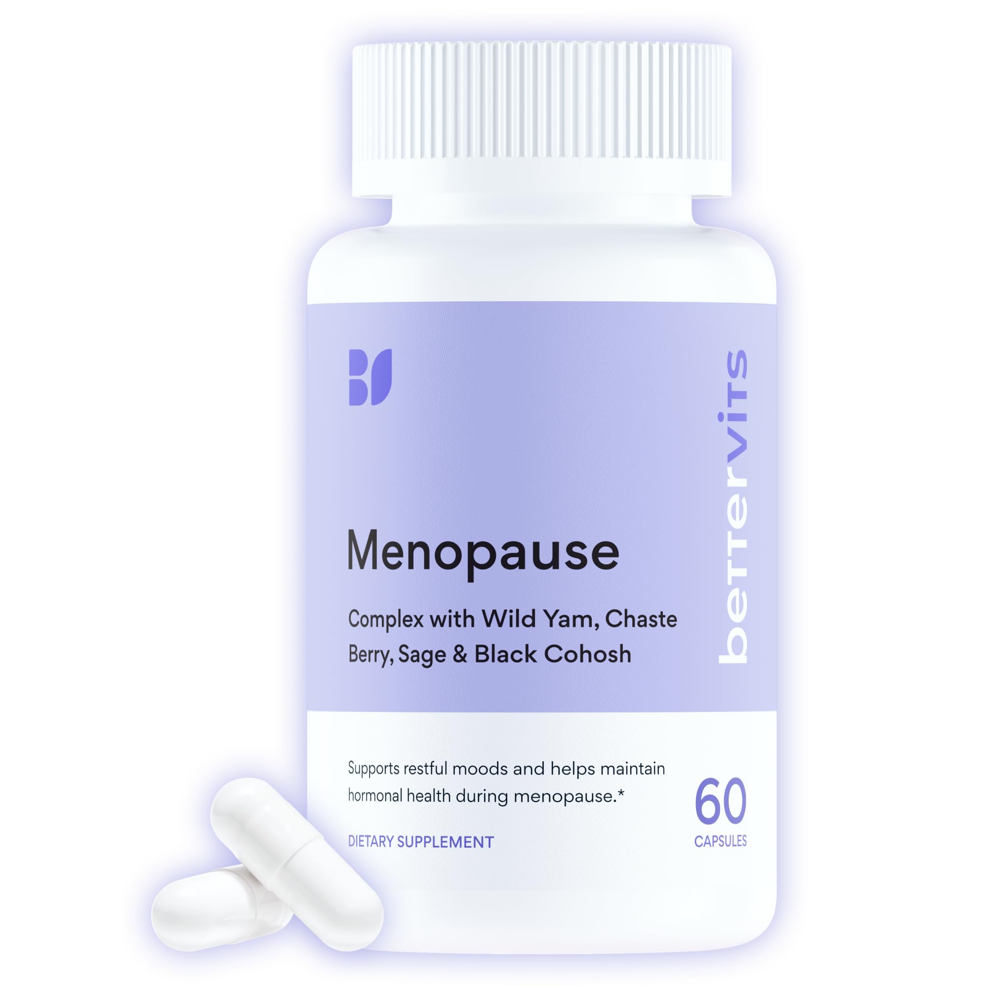 Bettervits Menopause Supplements for Women with Ashwagandha and Zinc | Hormone Balance Support with Vitamins D3 B6 B12 for Hot Flashes | Perimenopause Supplements for Monthly Wellness - 60 Capsules BettervitsAu supplements