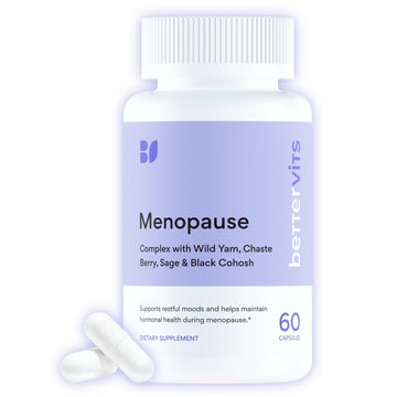 Bettervits Menopause Supplements for Women with Ashwagandha and Zinc | Hormone Balance Support with Vitamins D3 B6 B12 for Hot Flashes | Perimenopause Supplements for Monthly Wellness - 60 Capsules BettervitsAu supplements