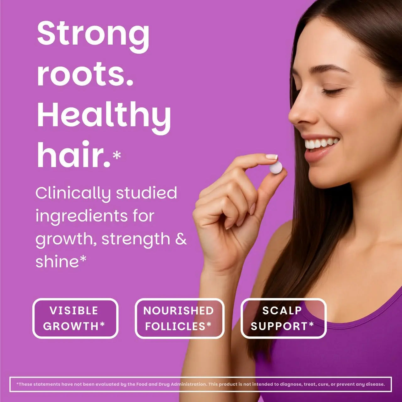 EZ Melts Hair Health Complete - Hair Supplement to Support Strength & Growth - Includes AnaGain Nu, Biotin, Apigenin, Bambo Silica & More - 60 Sublingual Tablets (30 Servings) EZ Meltsnz supplements