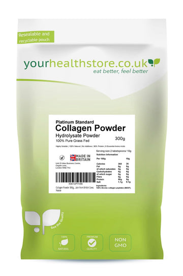 Collagen Powder 300g, 100% Pure Unflavoured, Grass Fed, Platinum Standard, Bovine yourhealthstoreAu supplements