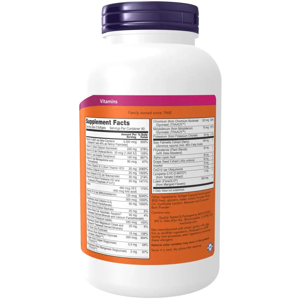 NOW Foods AdamTM Men's Multiple Vitamin -Softgels,180 Count (Pack of 1) NOW FoodsAu supplements