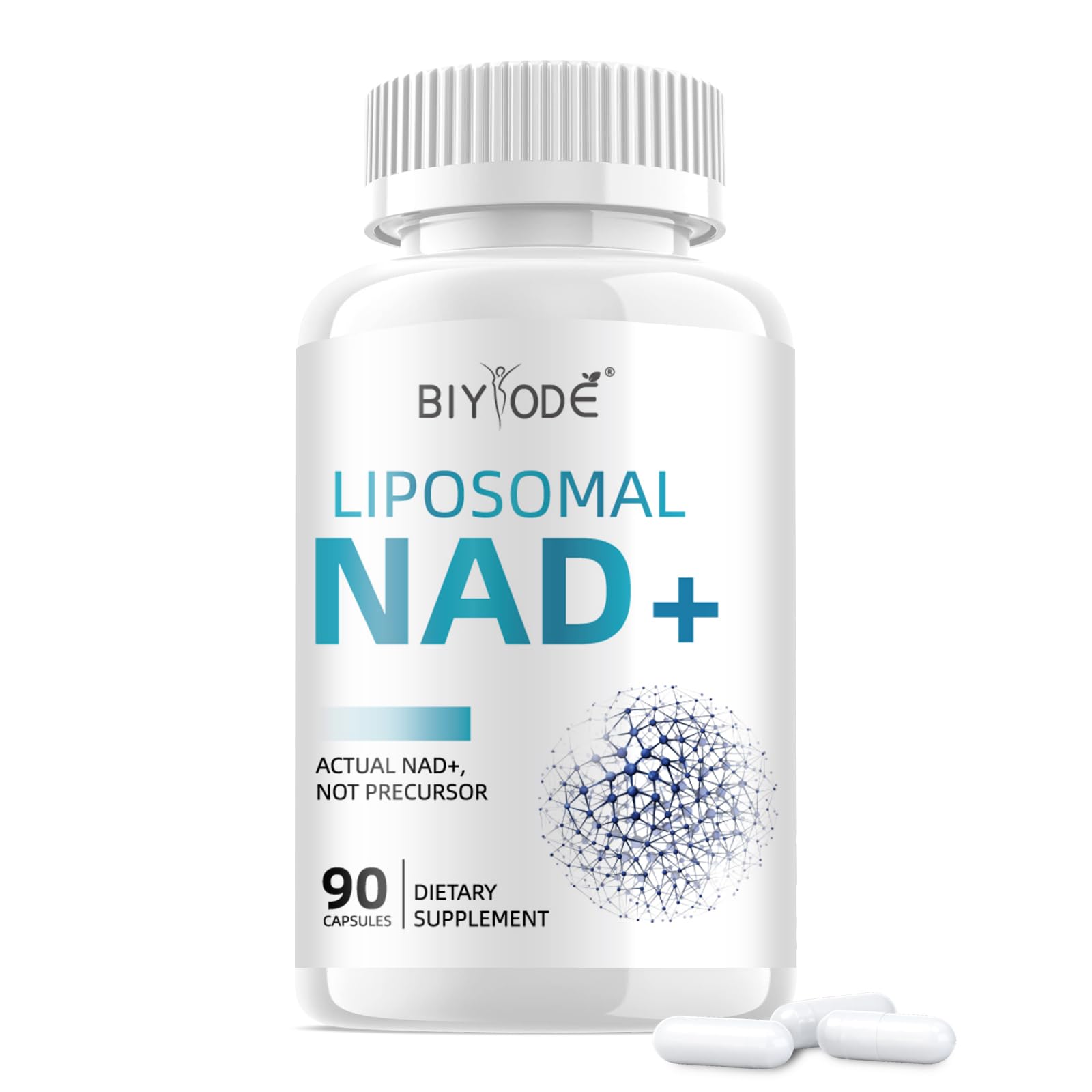 NAD Supplement with Liposomal Resveratrol – 900mg NAD Booster with Quercetin Phytosome for Energy, Focus & Healthy Aging – Cellular Support for Adults 30+ – 80 Capsules, 40-Day Supply BIYODEAu supplements