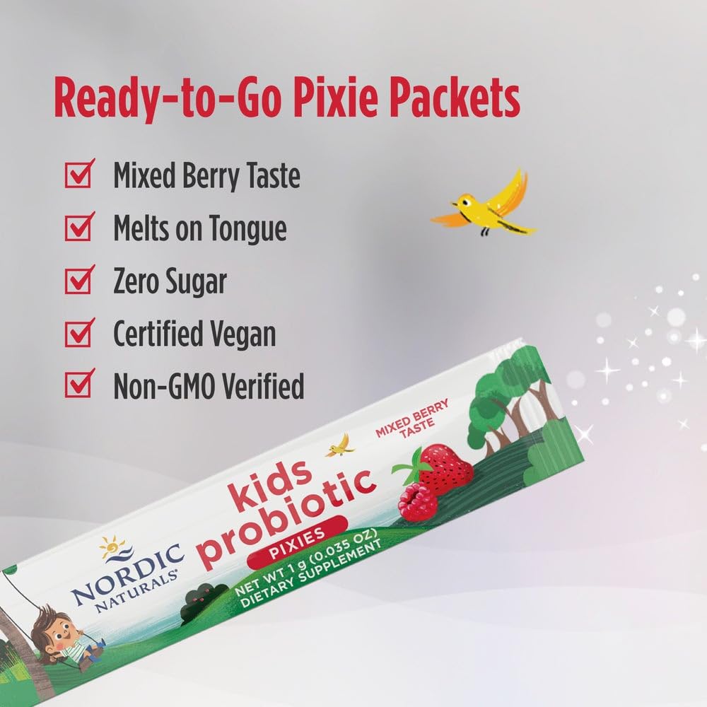 Nordic Naturals Children's Vegan Probiotic Powder Bundle - Baby’s Nordic Flora Probiotic Powder, Unflavored - 30 Packets - 4 Billion CFU Nordic NaturalsAu supplements