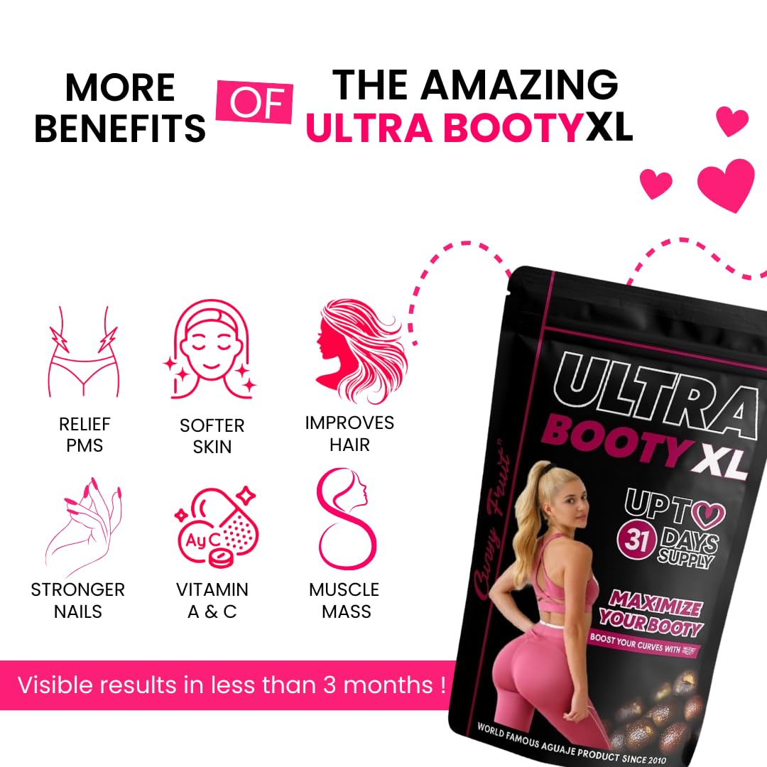 Curvy Fruit Maximum Booty Growth – Ultra Booty Powder with Aguaje + Black Maca – Glute Volume Supplement for Women Curvy FruitAu supplements