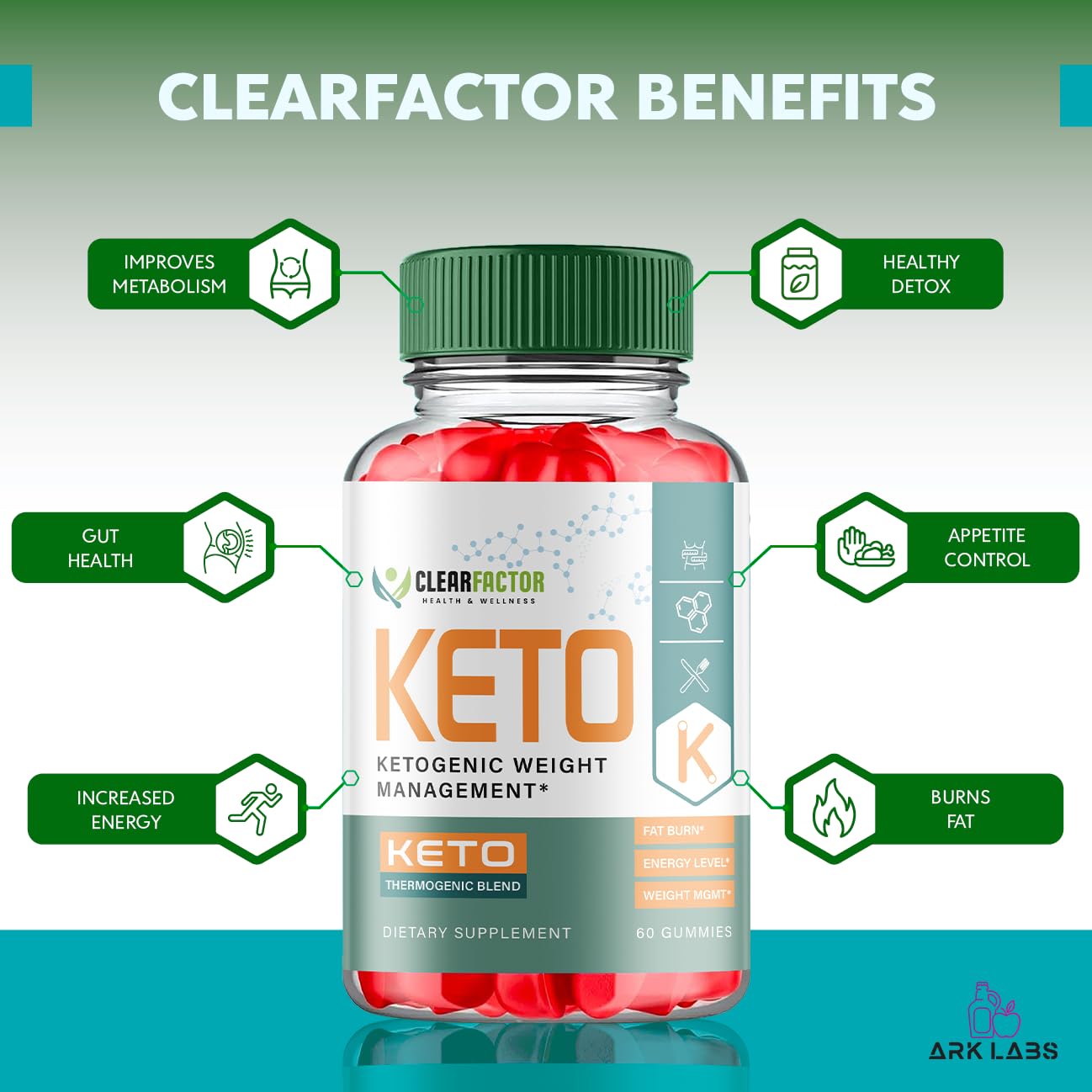 (2 Pack) Clear Factor Gummies, Clear Factor ACV Gummies, Clear Factor Gummy, Clear Factor Ark LabsAu supplements