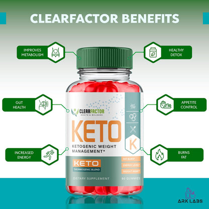 (5 Pack) Clear Factor Gummies, Clear Factor ACV Gummies, Clear Factor Gummy Ark LabsUS supplements