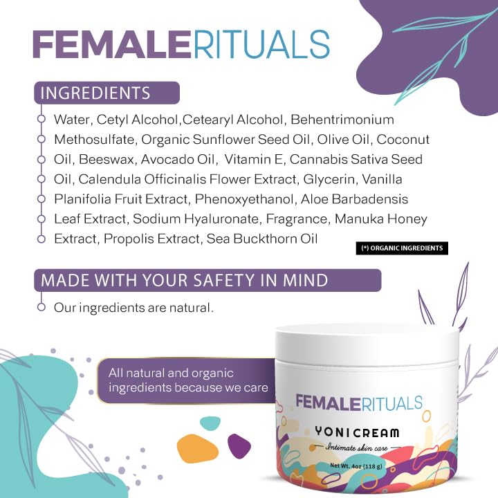 FEMALE RITUALS Vulva Moisturizing Cream - Vulva Care Balm - Clinically Tested Vaginal Moisturizer FEMALE RITUALSAu supplements