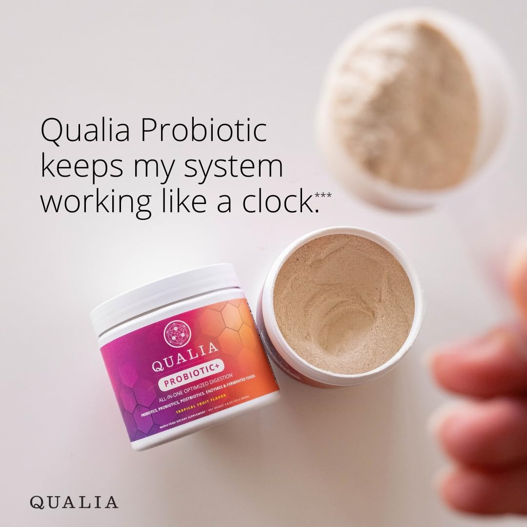 Qualia Probiotic - 28 Science-Backed Spore Probiotics, Prebiotics, and Postbiotics. Total Gut Support. Soothes Digestive discomfort. Ethically sourced. Promotes Akkermansia Growth. 1 Month Supply QUALIA LIFE SCIENCESAu supplements