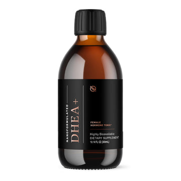 Quicksilver Scientific Nanoformulated Liquid DHEA+ Female Tonic - Micronized DHEA, Pregnenolone, DIM, Chrysin + Herbal Extracts for Woman - Menopause + Perimenopause Support (10.14oz / 300ml) Quicksilver ScientificUS supplements