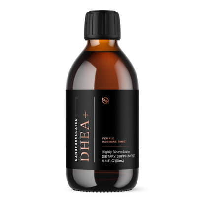Quicksilver Scientific Nanoformulated Liquid DHEA+ Female Tonic - Micronized DHEA, Pregnenolone, DIM, Chrysin + Herbal Extracts for Woman - Menopause + Perimenopause Support (10.14oz / 300ml) Quicksilver ScientificUS supplements