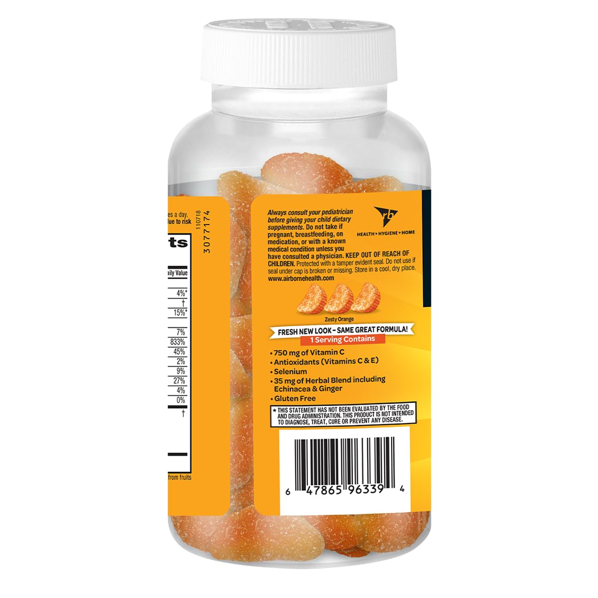 Airborne 750mg Vitamin C Immune Support Supplement Gummies for Adults, Zesty Orange Flavor, Gluten Free Crafted Blend with Powerful Antioxidants Vitamins A C & E, 63 Gummies (3 Pack) AirborneAu supplements