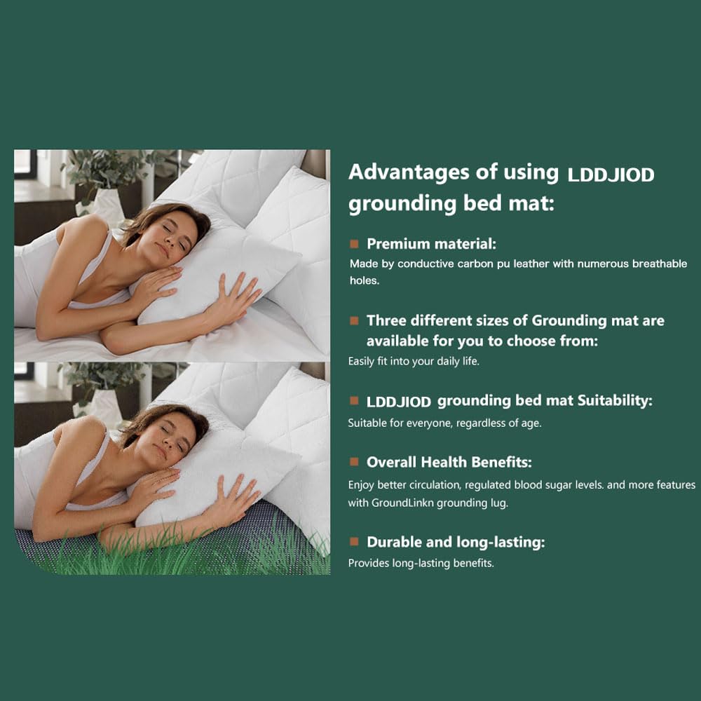 LDDJIOD Grounding Mat for Bed with 2 Grounding Cords, Conductive Grounding Sheet LDDJIODAu supplements