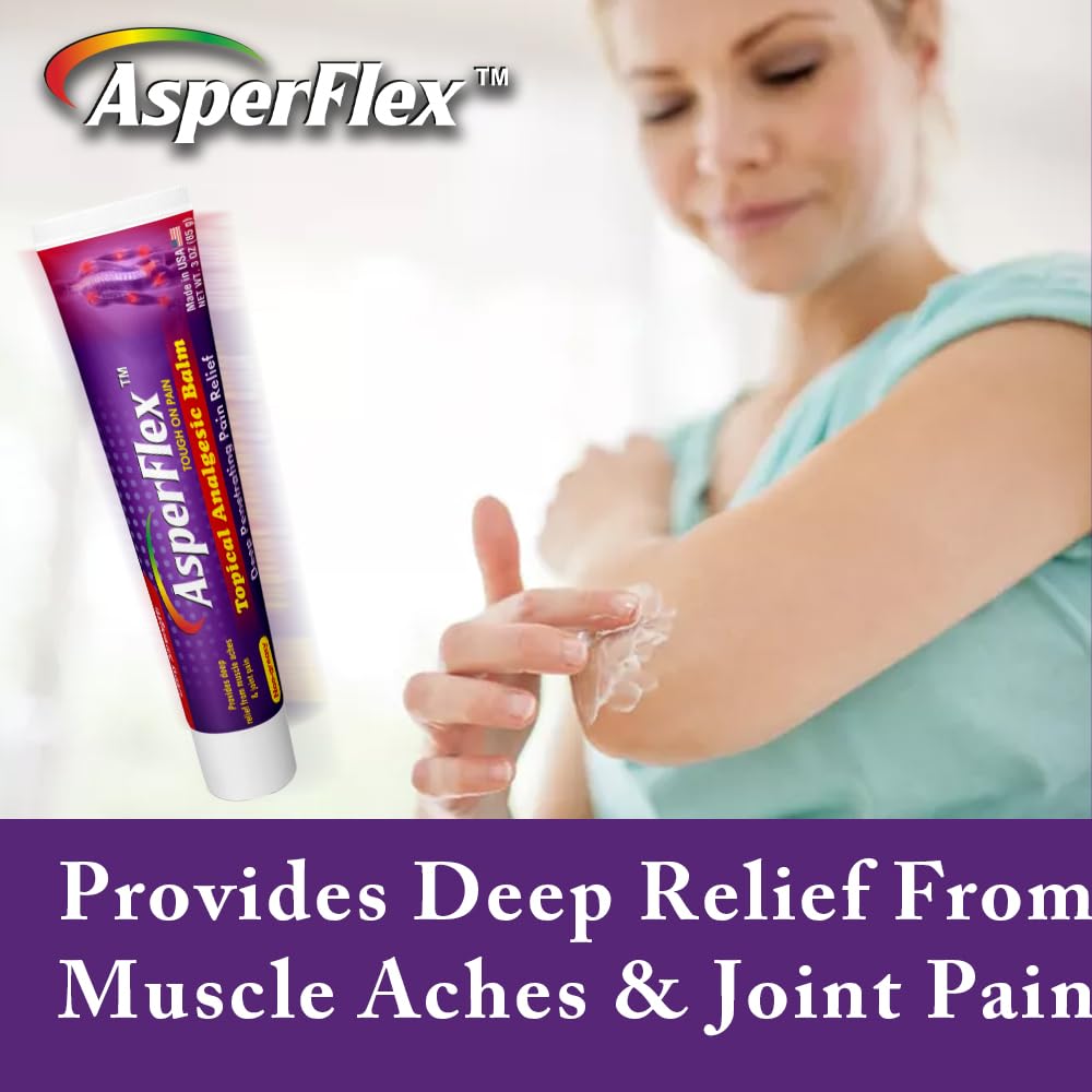 ASPERFLEX Ultra Strength Topical Analgesic Pain Relief Cream for Arthritis, Muscle, and Joint Pains -3 oz by Akronpharma. ASPERFLEXAu supplements