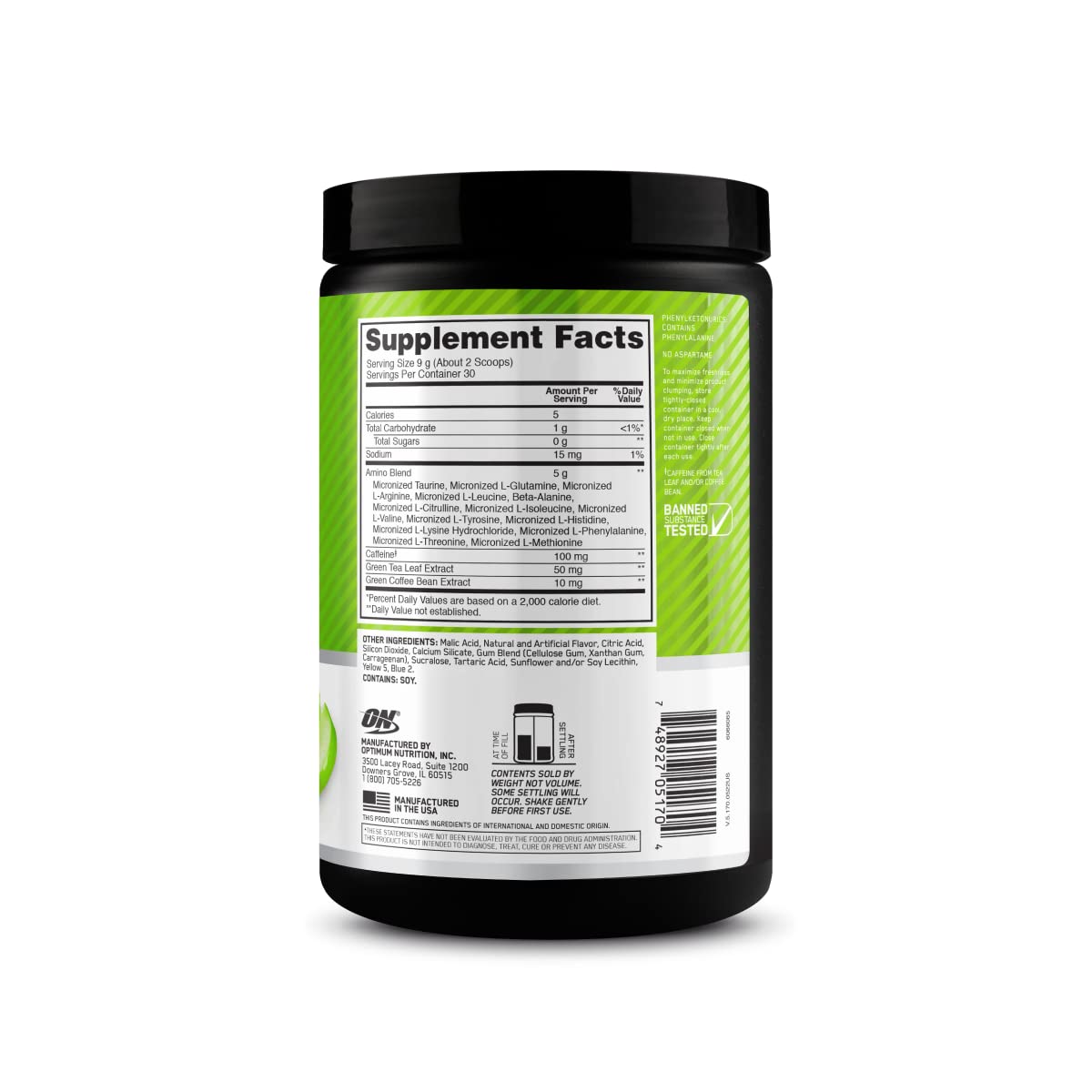 Optimum Nutrition Amino Energy - Pre Workout with Green Tea, BCAA, Amino Acids Optimum NutritionAu supplements