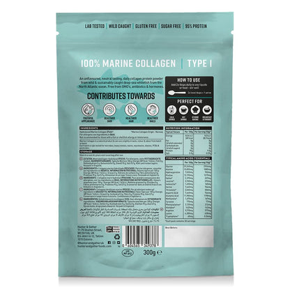Hunter & Gather Marine Collagen Powder 300g | Pure Unflavoured Premium Hydrolysed Wild Caught Marine Collagen Hunter & GatherUS supplements