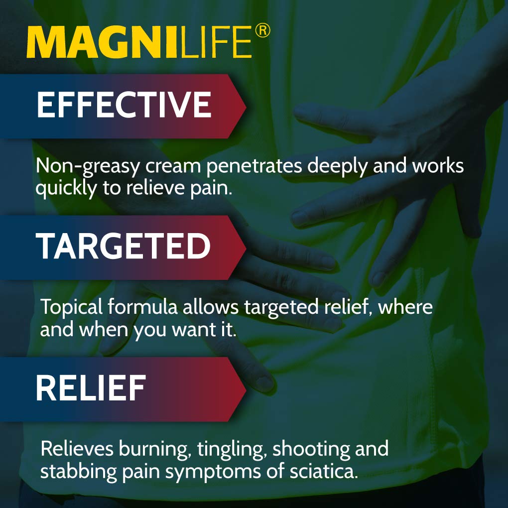 MagniLife Leg & Back Pain Relief Cream (4 oz), Topical Support for Leg Pain & Lower Back Discomfort, Fast Absorbing, No Residue, Mild Scent, Massage-in Formula MagniLifeAu supplements