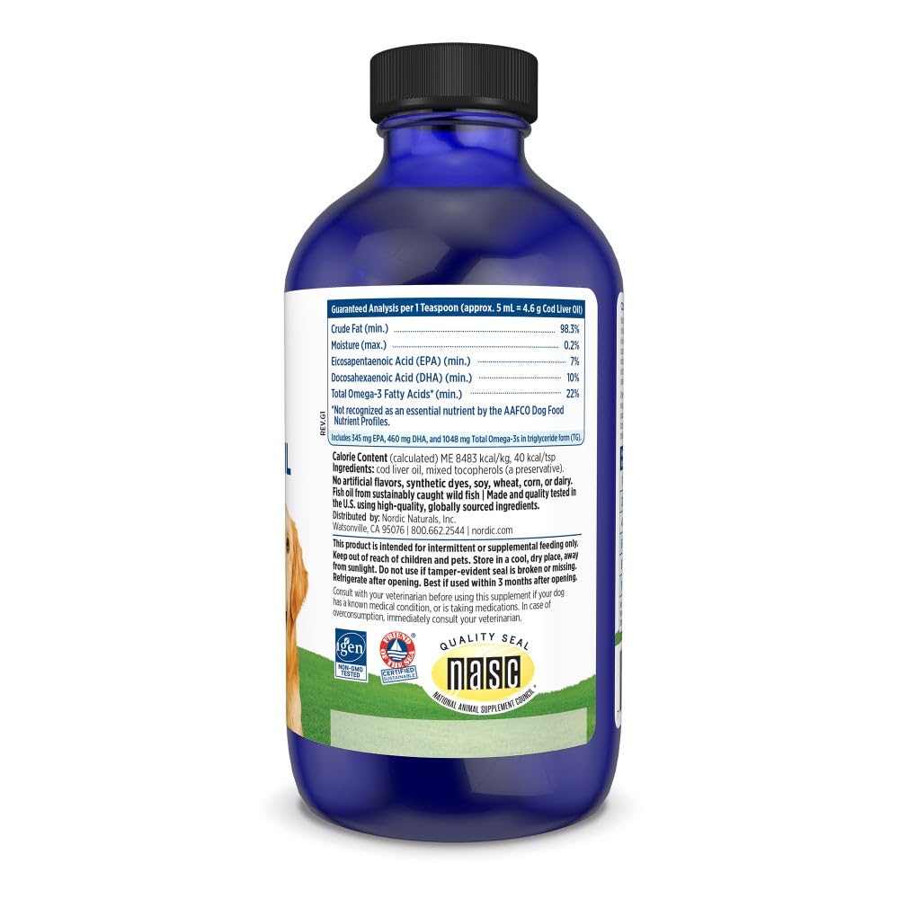 Nordic Naturals Omega-3 Pet Bundle - 2 oz Omega-3 Fish Oil for Small Dogs & Cats, 8 oz Pet Cod Liver Oil Promotes Heart, Skin, Coat, & Immune Health Nordic NaturalsAu supplements