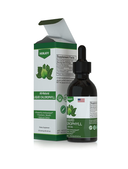 Chlorophyll Liquid Drops - 100% Natural Energy Booster and Immune Support - Internal HorjoyUS supplements