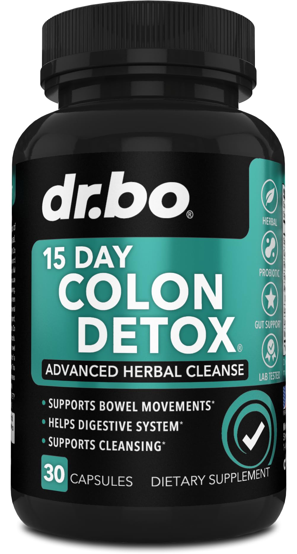 Colon Cleanser Detox for Weight Flush - 15 Day Intestinal Cleanse Pills & Probiotic - Fast Natural Laxative for Constipation Relief - Bowel Movement Supplements for Stomach Bloating, Gut Loss Support DR. BOUS supplements