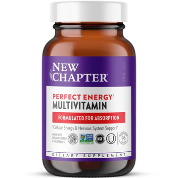 New Chapter Energy Supplement - Perfect Energy Multivitamin for Balanced Energy + Stress Support with B Vitamins + Vitamin D3 New ChapterAu supplements