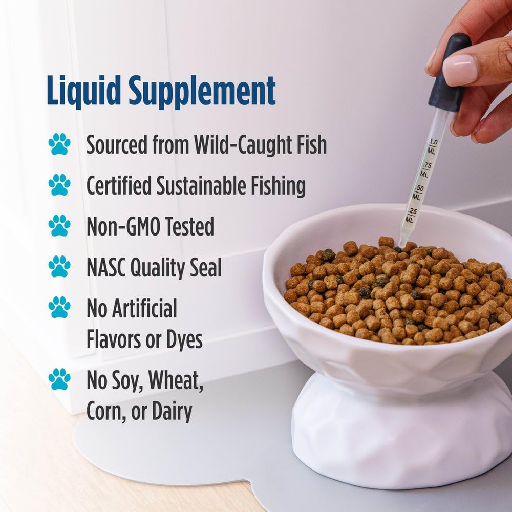 Nordic Naturals Omega-3 Cat, Unflavored - 2 oz - 304 mg Omega-3 Per One mL - Fish Oil for Cats with EPA & DHA - Promotes Heart, Skin, Coat, & Immune Health - Non-GMO Nordic NaturalsAu supplements