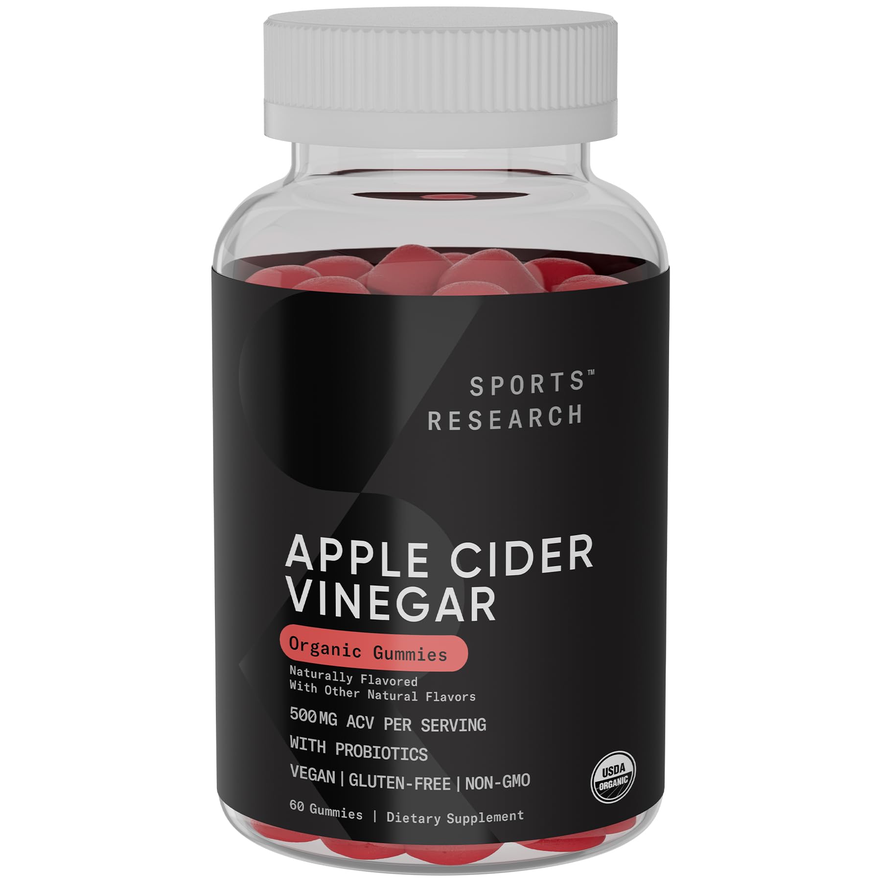 Sports Research Organic Apple Cider Vinegar Gummies with The Mother - USDA Organic Sports ResearchUS supplements