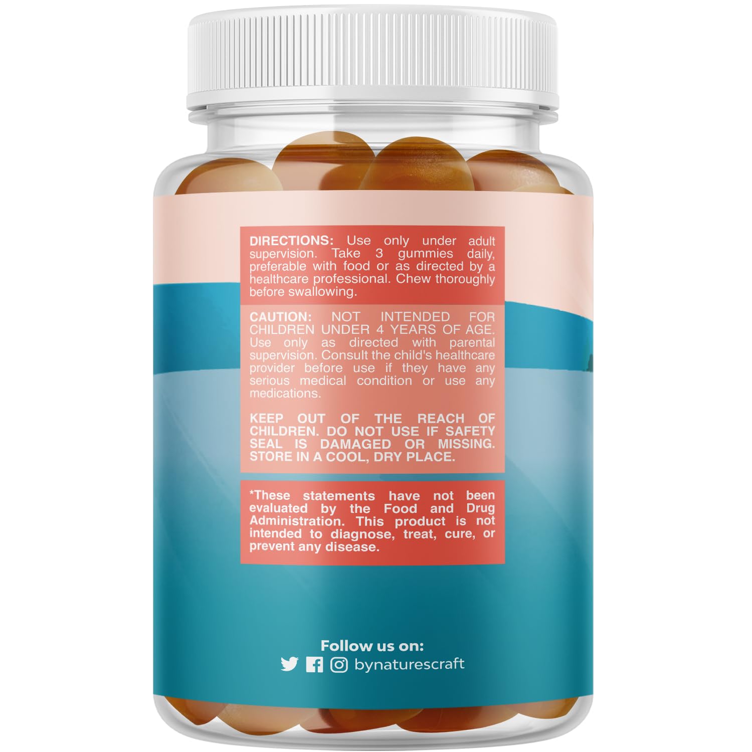 Kids Focus Gummies - Nootropics Brain Support Supplement for Kids with Green Tea Extract, B6 & B12 Vitamins for Memory and Brain Focus - Herbal Concentration Chews for Children - 90 Count Natures CraftAu supplements