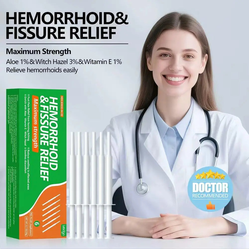Lesdgo Hemorrhoidal Ointment(6 Pre-Filled),Hemorrhoid and Fissure Cream Witch Hazel Maximum Strength Pain Relief,for Itching and Swelling LesdgoAu supplements