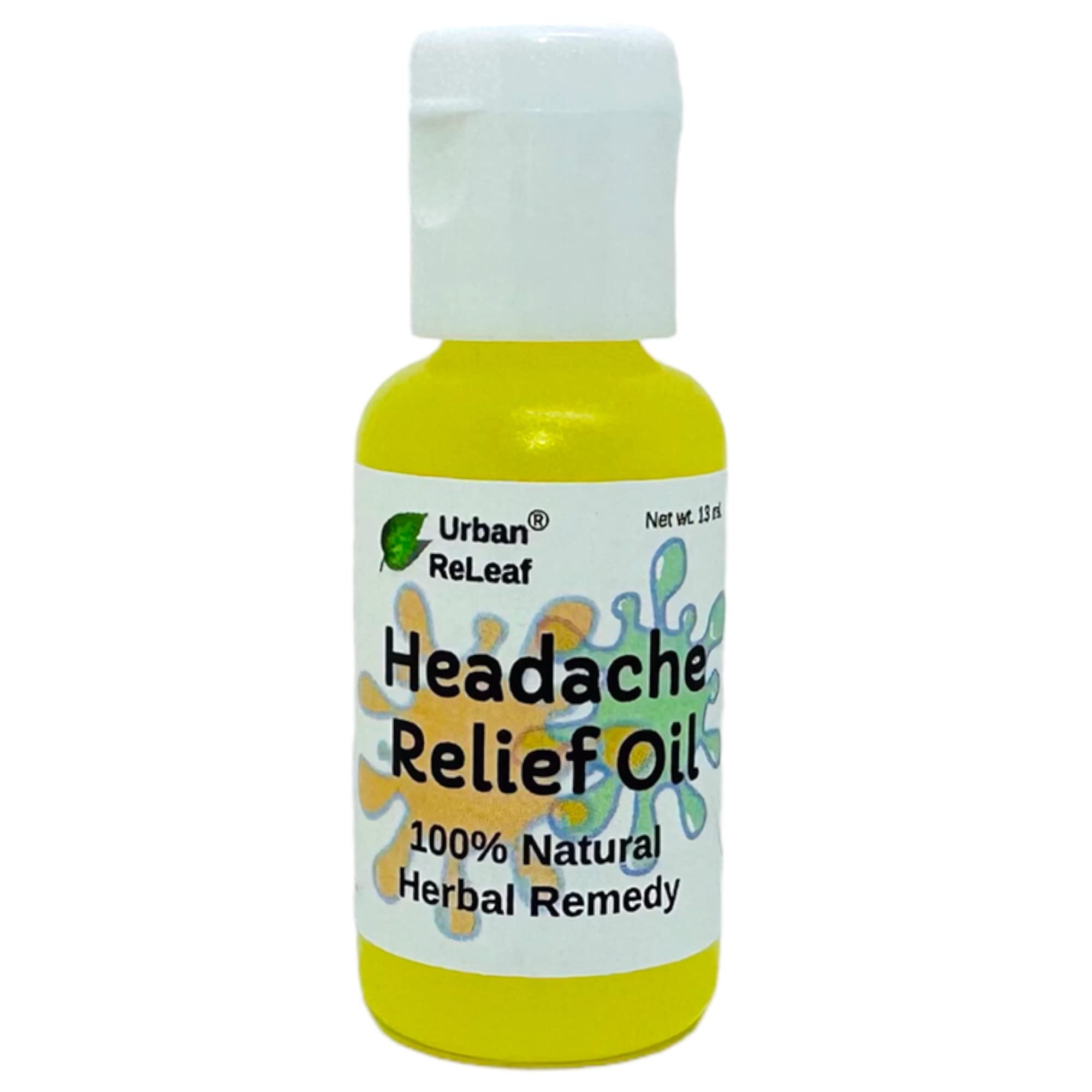 Urban ReLeaf Headache Relief Oil! 100% Natural Herbal Remedy, Sinus, Tension, Neck, Temples. Made in USA! Works Fast! Gentle Essential Oil Relief Urban ReLeafAu supplements