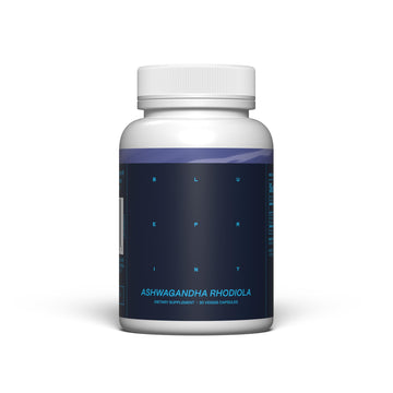 Blueprint Bryan Johnson Ashwagandha & Rhodiola Supplement – 120mg Ashwagandha + Rhodiola Root – Daily Adaptogen Capsules for Stress Support, Mood Balance, Energy & Focus – 30 Vegan Capsules Blueprint Bryan JohnsonAu supplements