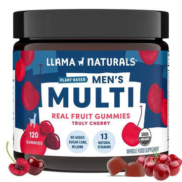 Llama Naturals Multivitamin for Men, Vegan, Organic Gummies with Vitamin D, C and K, Men's Real Fruit Gummy Vitamins Llama NaturalsAu supplements