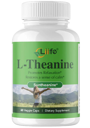 LIIFE L-Theanine (Suntheanine®) with GABA– 60 Veggie Capsules Support with Magnesium & Black Pepper for a Healthy Stress Response, Relaxation, and Focus Increases Brain Alpha-Wave Production* LIIFEAu supplements