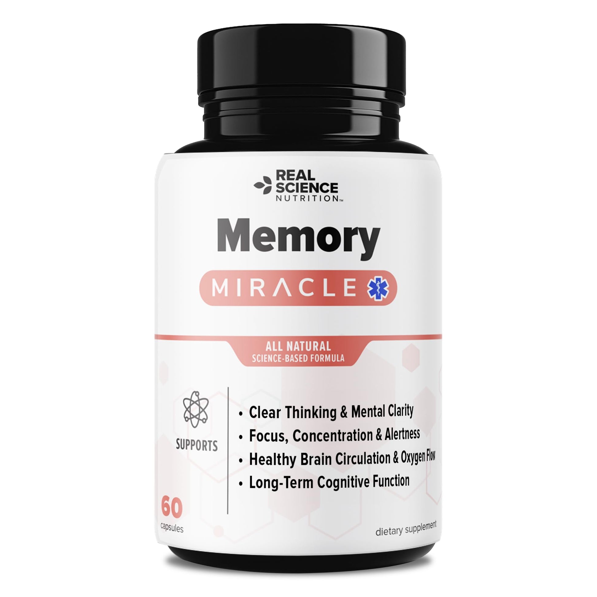 Real Science Nutrition Offers Memory Miracle – Brain and Memory Support Supplement for Focus, Mental Clarity & Brain Health – Nootropic Brain Booster with Nitric Oxide – 60 Capsules Real Science NutritionAu supplements