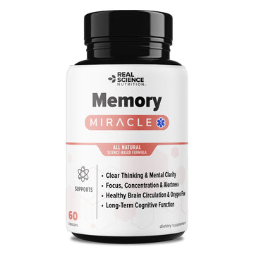 Real Science Nutrition Offers Memory Miracle – Brain and Memory Support Supplement for Focus, Mental Clarity & Brain Health – Nootropic Brain Booster with Nitric Oxide – 60 Capsules Real Science NutritionAu supplements