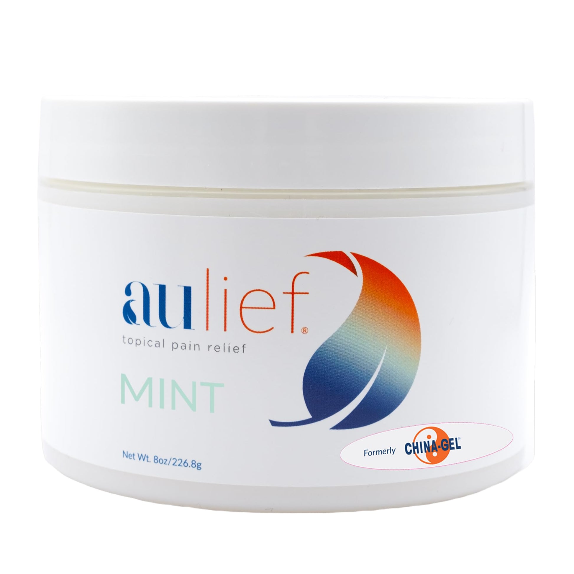China-Gel Aulief Pain Relief Cream Arthritis & Muscle Rub for Sore Muscles & Joint Pain, Neck, Knee & Back Aches, Premium Mint Green Topical Gel, 8 oz Jar China-GelAu supplements