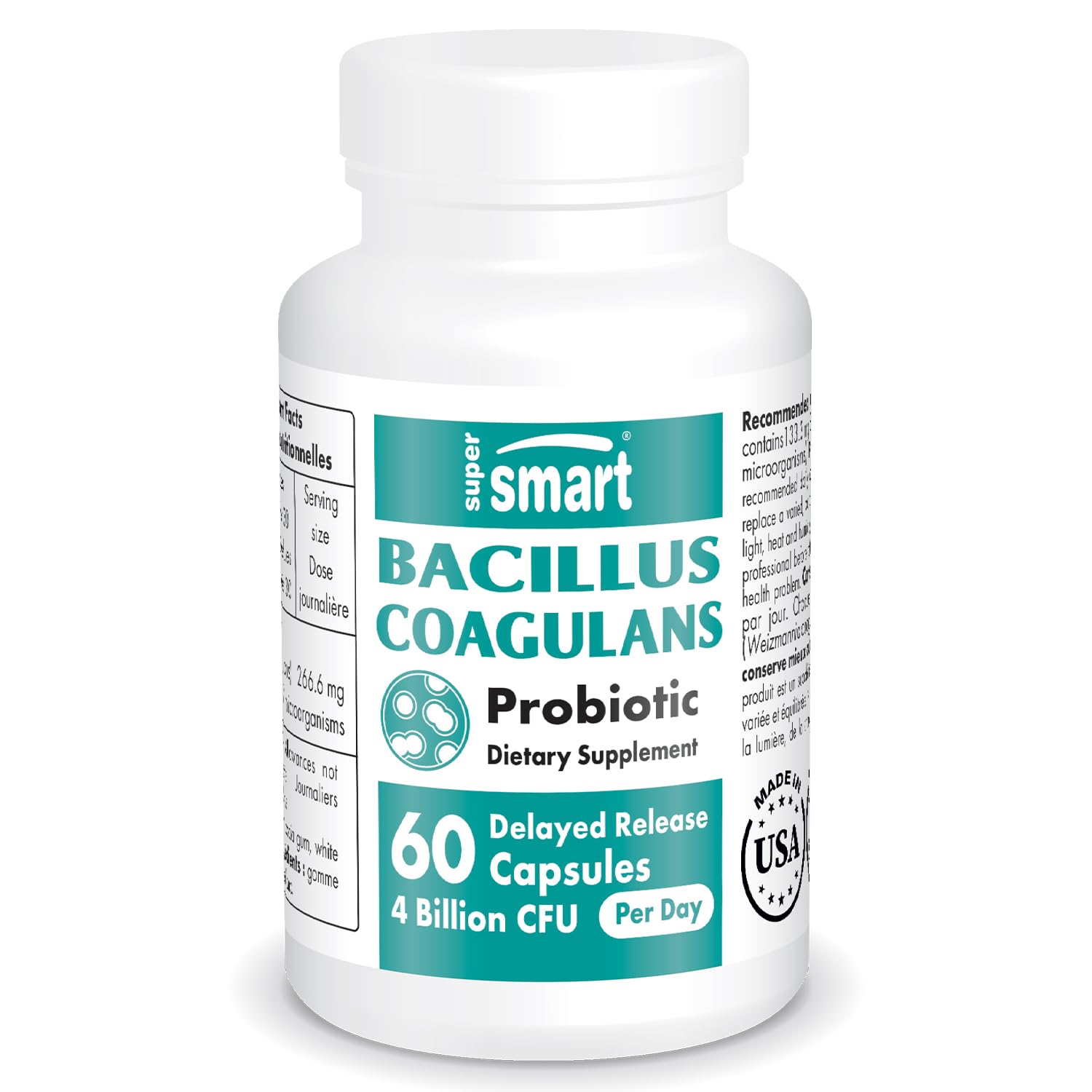 Supersmart - Bacillus Coagulans Probiotic 4 Billion CFU per Day (High Absorption) SupersmartUS supplements
